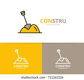 Vector of pile of sand logo design template.