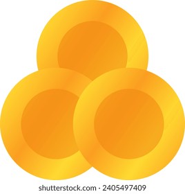 vector pile of shiny gold coins