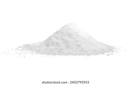 Vektorpfähle aus Salz und Zucker einzeln auf weißem Hintergrund