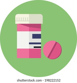 Vector Pill Bottle