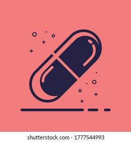 vector of pill icon. pill clip art.