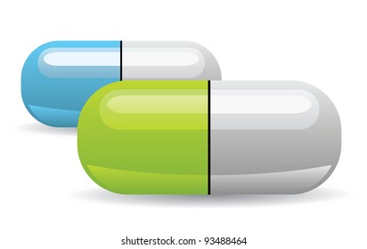 vector pill illustration