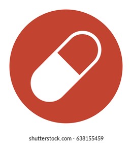 Vector Pill Within A Circle Icon