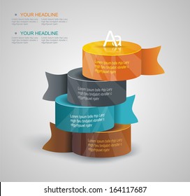 Vector pillars with your indicators, business infographics template.