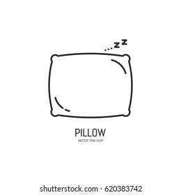Vector Pillow icon in trendy linear style