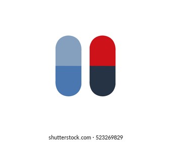 Vector pills flat icons