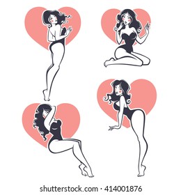 vector pin up collection