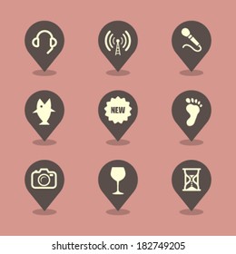 Vector Pin Iconset - Media 