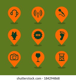 Vector Pin Iconset - Media 