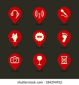 Vector Pin Iconset - Media 