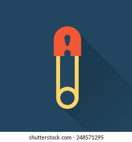 vector pin illustration flat icon 
