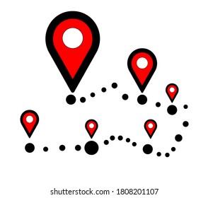 Vector pin location on a trip