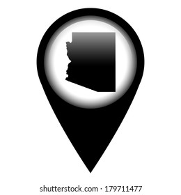Vector pin with the map in - Arizona