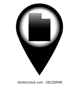 Vector pin with the map in - Utah