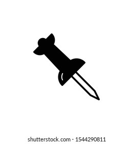 Vector pin object. isolated on white vector office pin