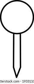 Vector Pin Outline Icon Design
