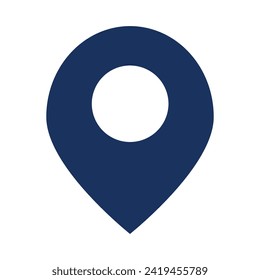 Vector pin point location symbol isolated on white background.