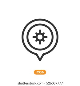 Vector Pin of Travel Agency