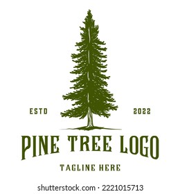 vector pine tree logo design.