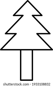 Diseño de iconos de esquema de árbol de pinza de vectores

