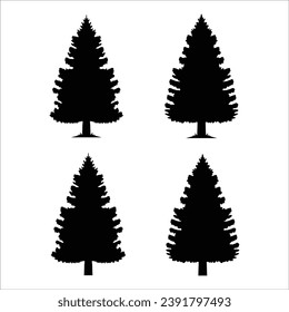 Vector Pine Tree Silhouette Adding Artistic Wilderness Flair
