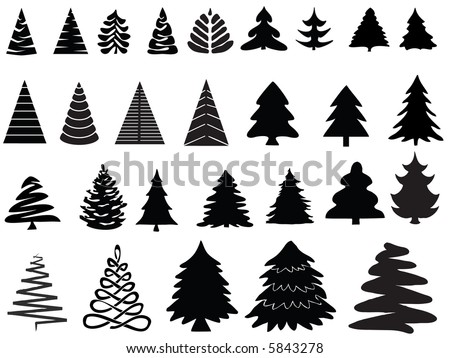 Vector Pine Trees Stock Vector (Royalty Free) 5843278 - Shutterstock