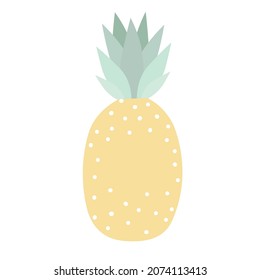 Vector pineapple, AI file, summer fruit 