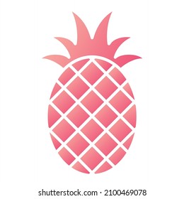 Vector Pineapple Glyph Gradient Icon Design 
