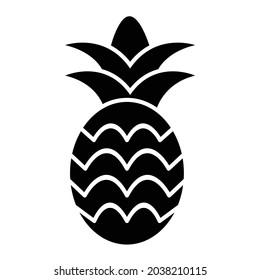 Vector Pineapple Glyph Icon Design
