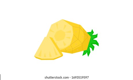 Piña vectorial, piña de icono, dieta sana, puede resolverse completamente