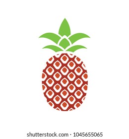 vector pineapple icon, tropical fruit, healthy food