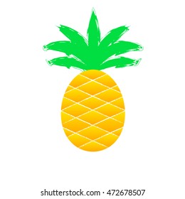 Vector pineapple illustration.