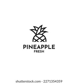 Vector pineapple logo design illustration idea