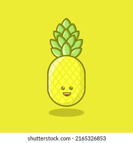 Vector of Pineapple in simple style. Can be used as Logo, Brands, and Mascots