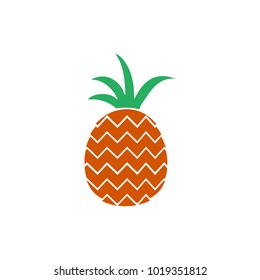vector pineapple - tropical fruit