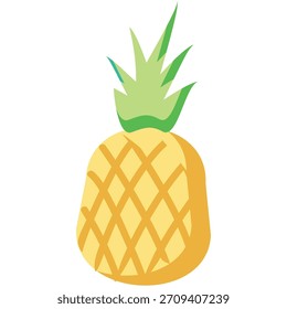 Vetor abacaxi ícone tropical dieta fruta isolada