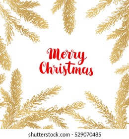 Vector Pinecone. Christmas and New Year gift card, hand drawing sketch illustration. Design elements for card holiday decor. Botanical illustration pine cone, cedar. Vintage engraved graphic
