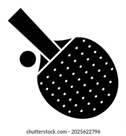 Vector Ping Pong Glyph Icon Design
