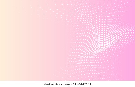 Vector pink Abstract Circles Background with Halftone Texture.  Modern Urban Pop Art Design For Poster, Cover, Banner, Sport Bill, Mockup, Business Card or Wedding Invitation