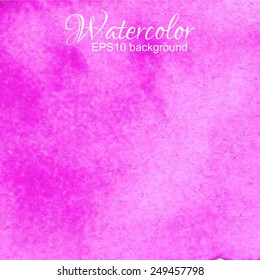 Vector pink abstract gradient watercolor background.