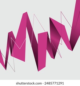 Vektorgrafik eines rosa abstrakten Bandes.