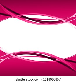 Vector pink abstract swoosh background. Wavy waves banner color line for web banner. Abstract pink wave, lines wave texture background.