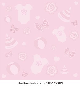 Vector pink baby background