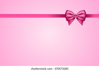 Vector pink background with bow