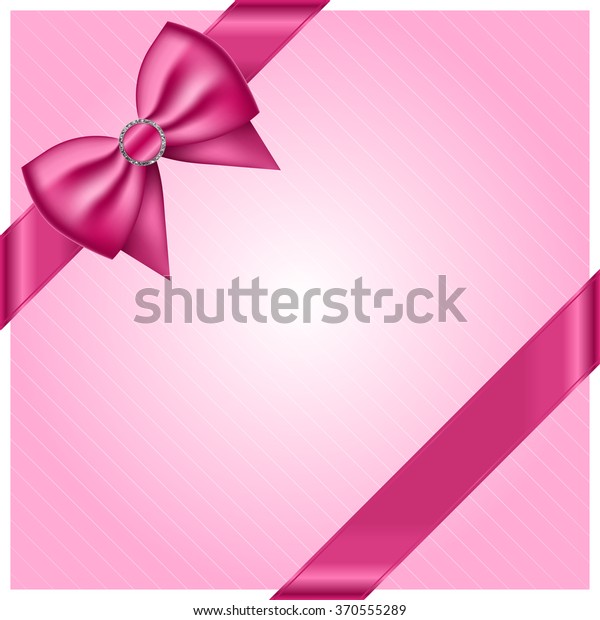 Vector Pink Background Bow Stock Vector (Royalty Free) 370555289