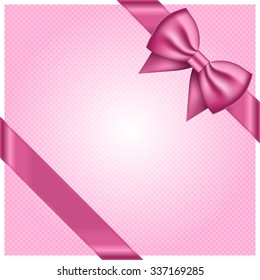 Vector Pink Background Cute Bow Stock Vector (Royalty Free) 337169285 ...