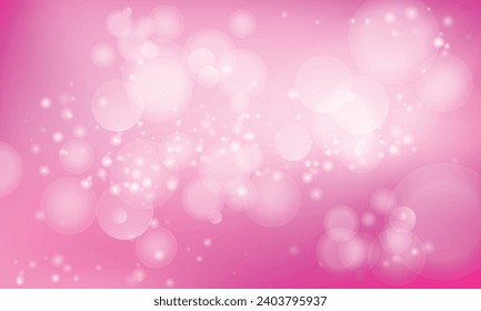 Vector pink background with glowing sparkle bokeh design.