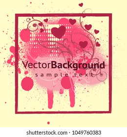 Vector Pink Background Hearts Stock Vector (Royalty Free) 1049760383