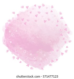 Vector pink background of hearts for Valentine's day