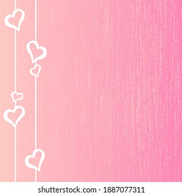 Vector pink background with hearts for your design.